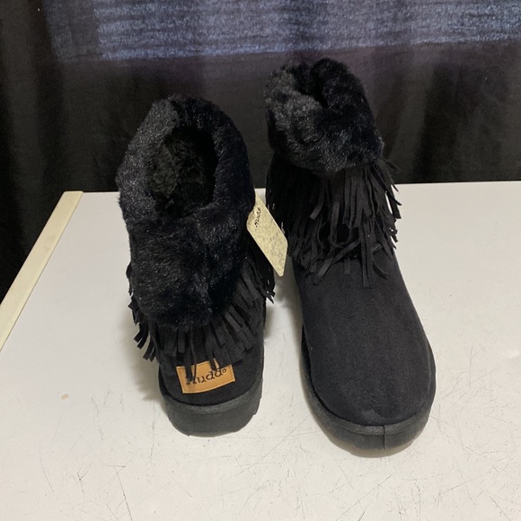 New Mudd black boots with fur size 8.5 - Picture 9 of 12